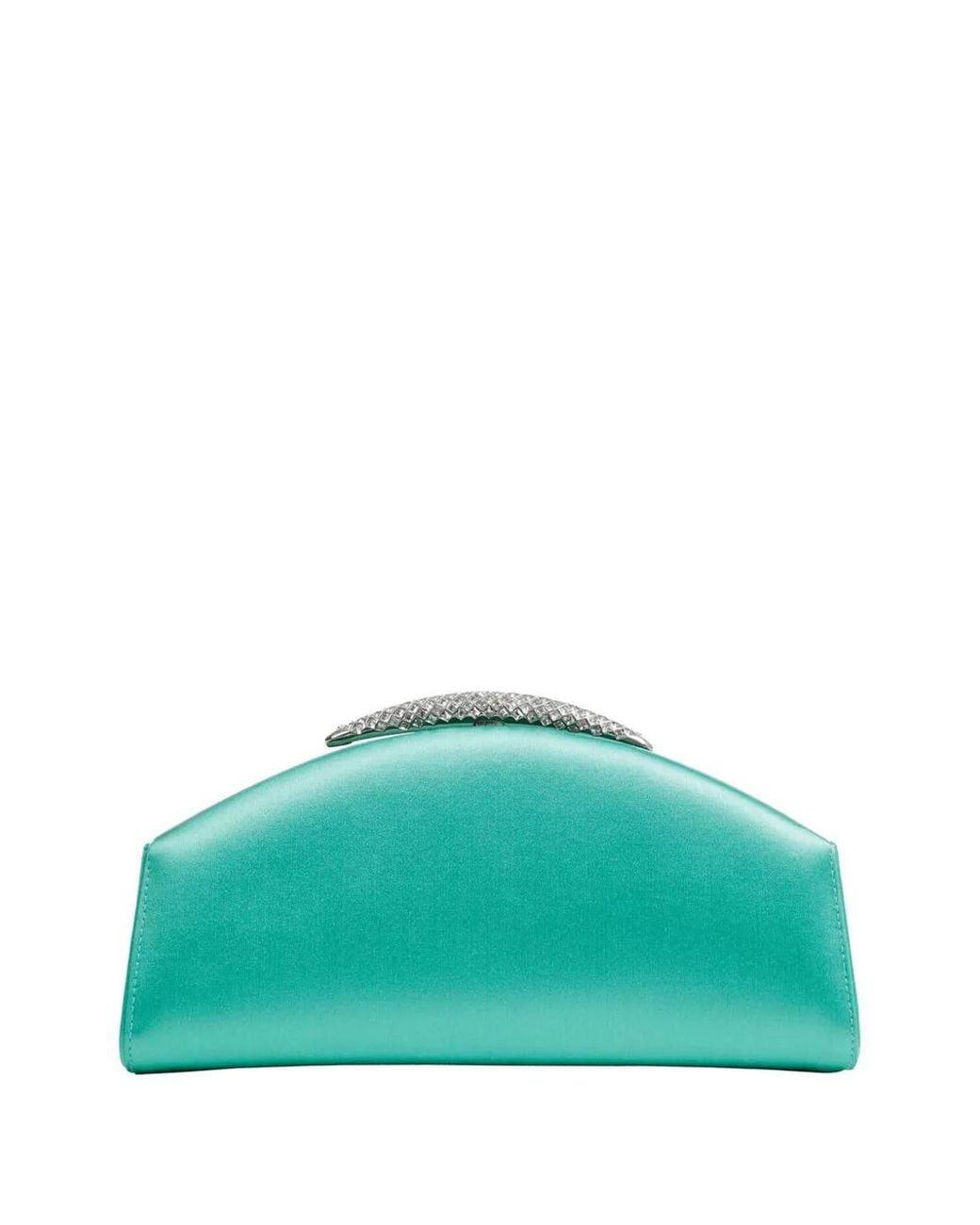 Giuseppe Zanotti Green Atena Crystal-Embellished Clutch Bag