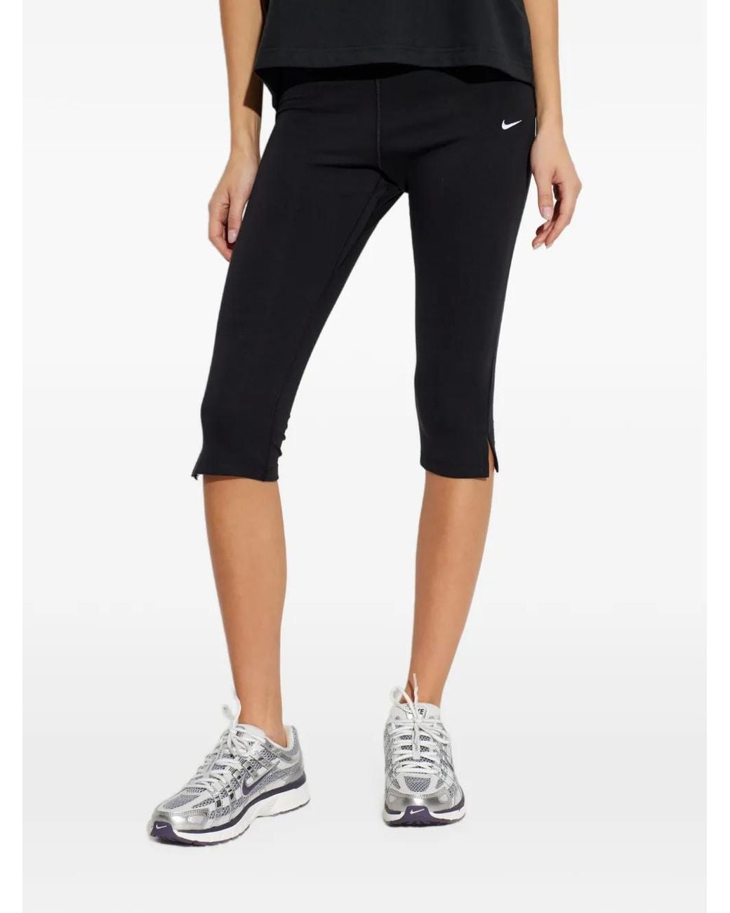 Nike Black Chill-Jersey Tight High-Waisted Capri Leggings