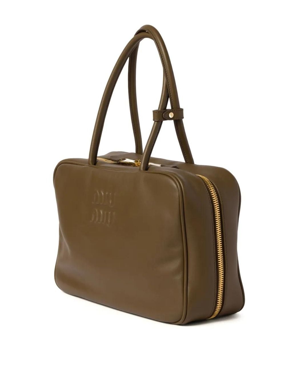 Miu Miu Brown Leather Beau Tote Bag