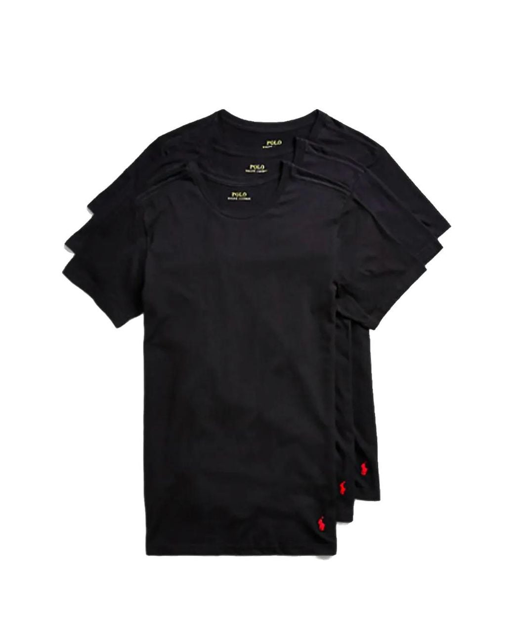 Polo Ralph Lauren Black Slim-Fit T-Shirts Set (Set Of Three) for men