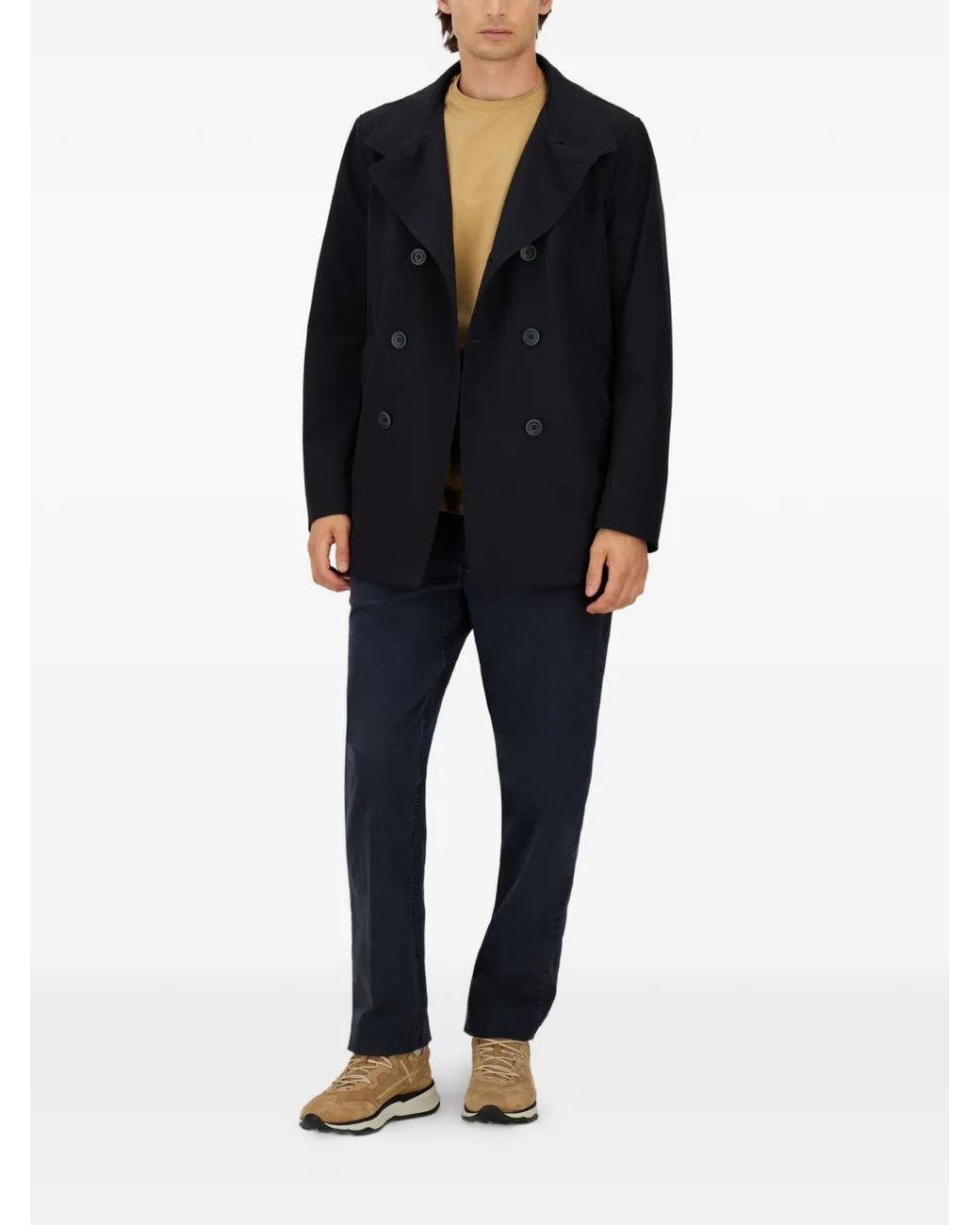Herno Blue Elasticated Waist Five-Pocket Trousers for men