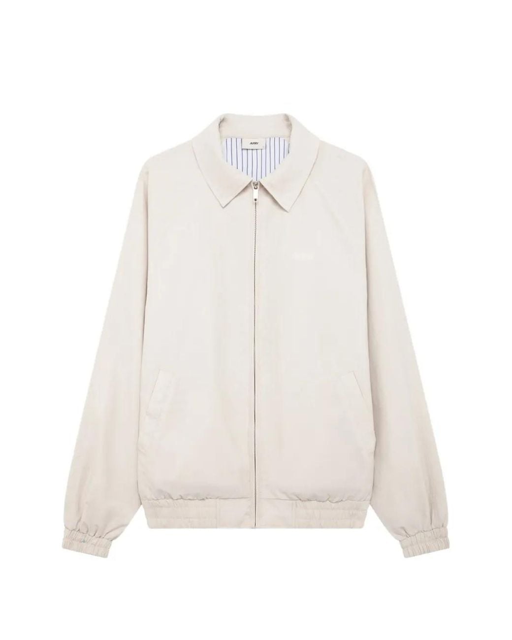 Autry White Casual Full Zip Jacket