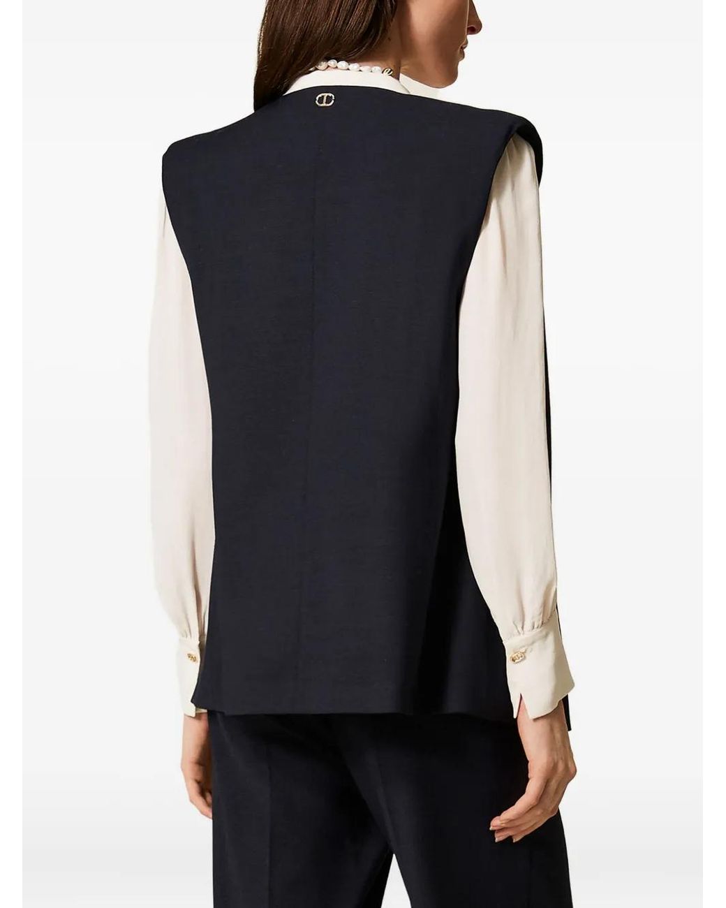 Twinset Black Double-Breasted Waistcoat