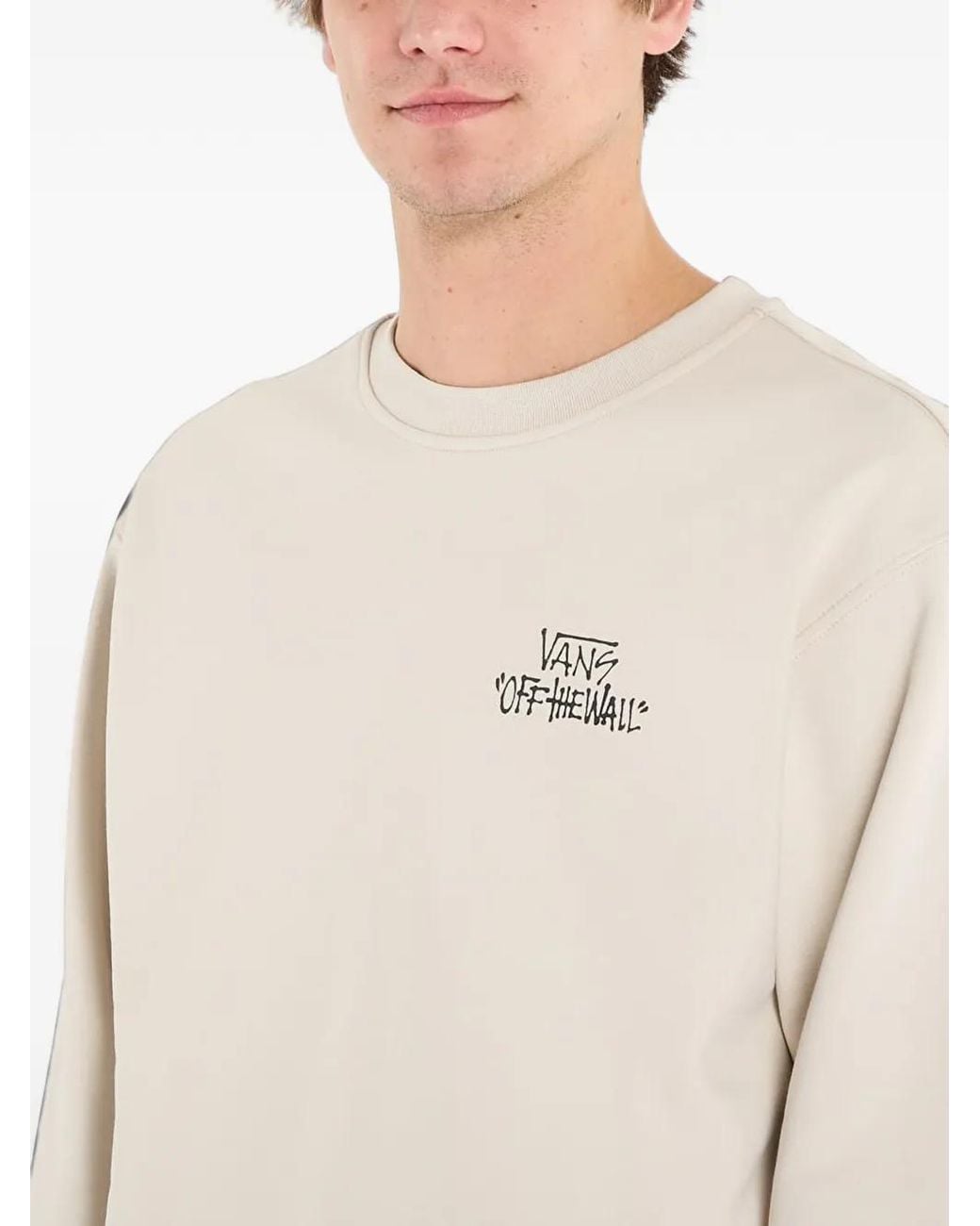 Vans White Stomper Loose-Fit Sweatshirt for men