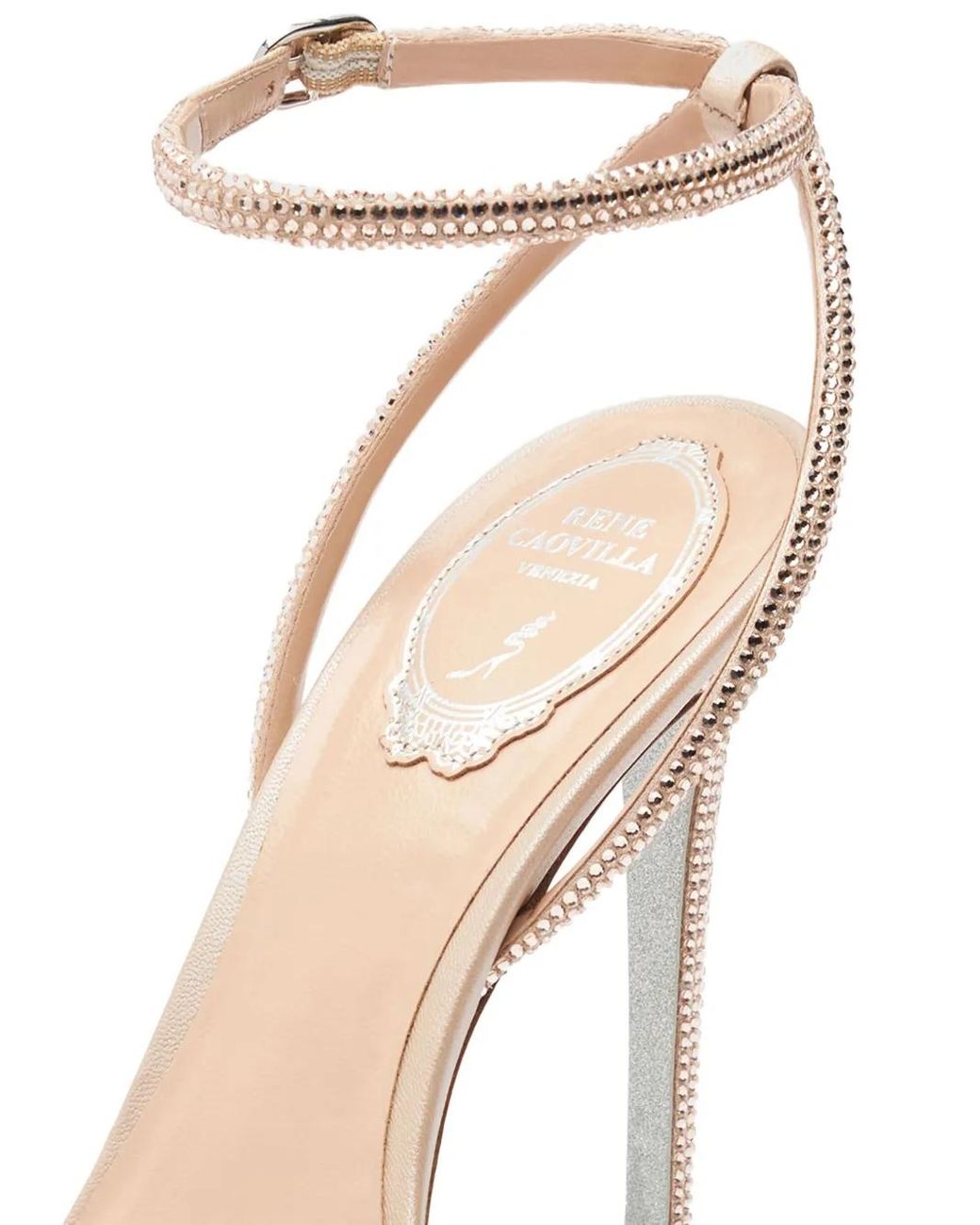 Rene Caovilla White 105Mm Ellabrita Crystal-Embellished Stiletto-Heel Sandals