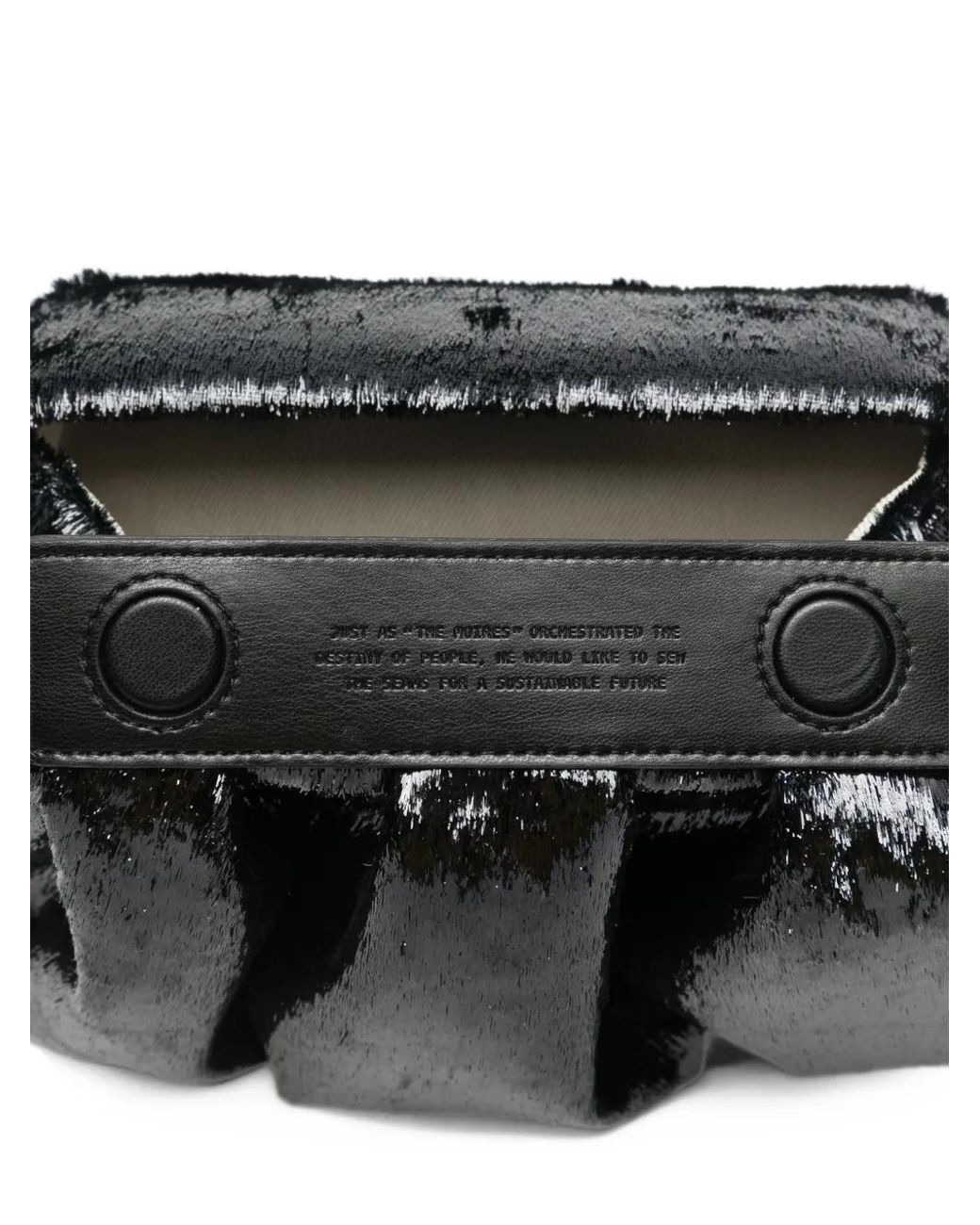 THEMOIRÈ Black Athena Faux-Fur Clutch Bag