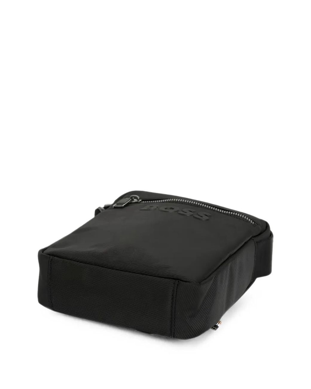 Boss White Logo-Emed Messenger Bag for men
