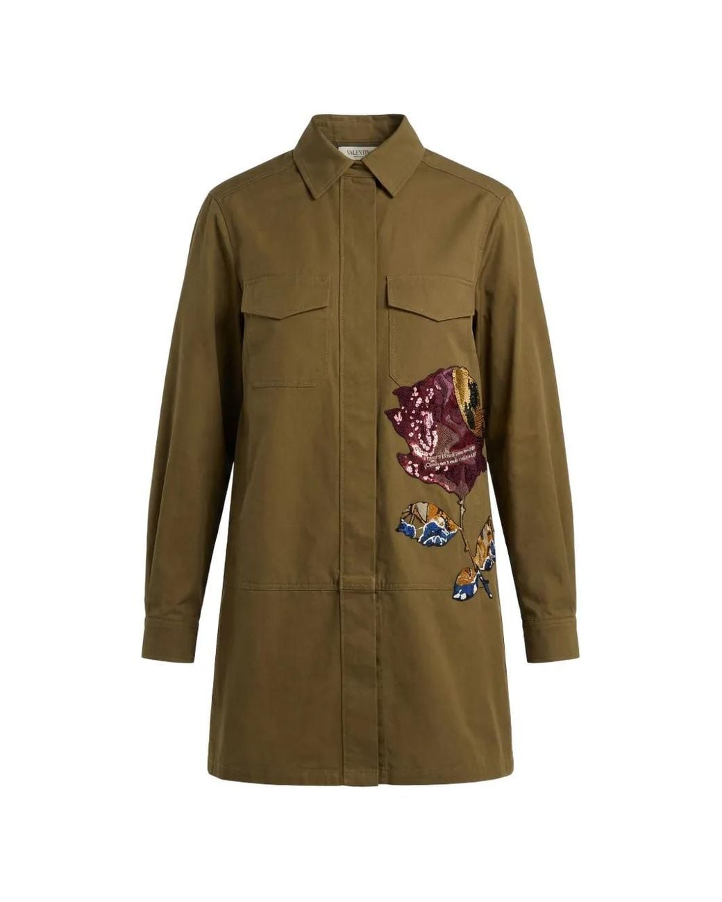 Valentino Garavani Green Flap-Pocket Shirt for men