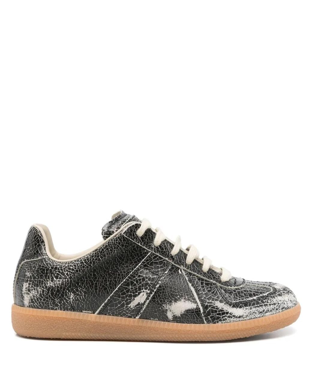 Maison Margiela Black Leather Sneakers
