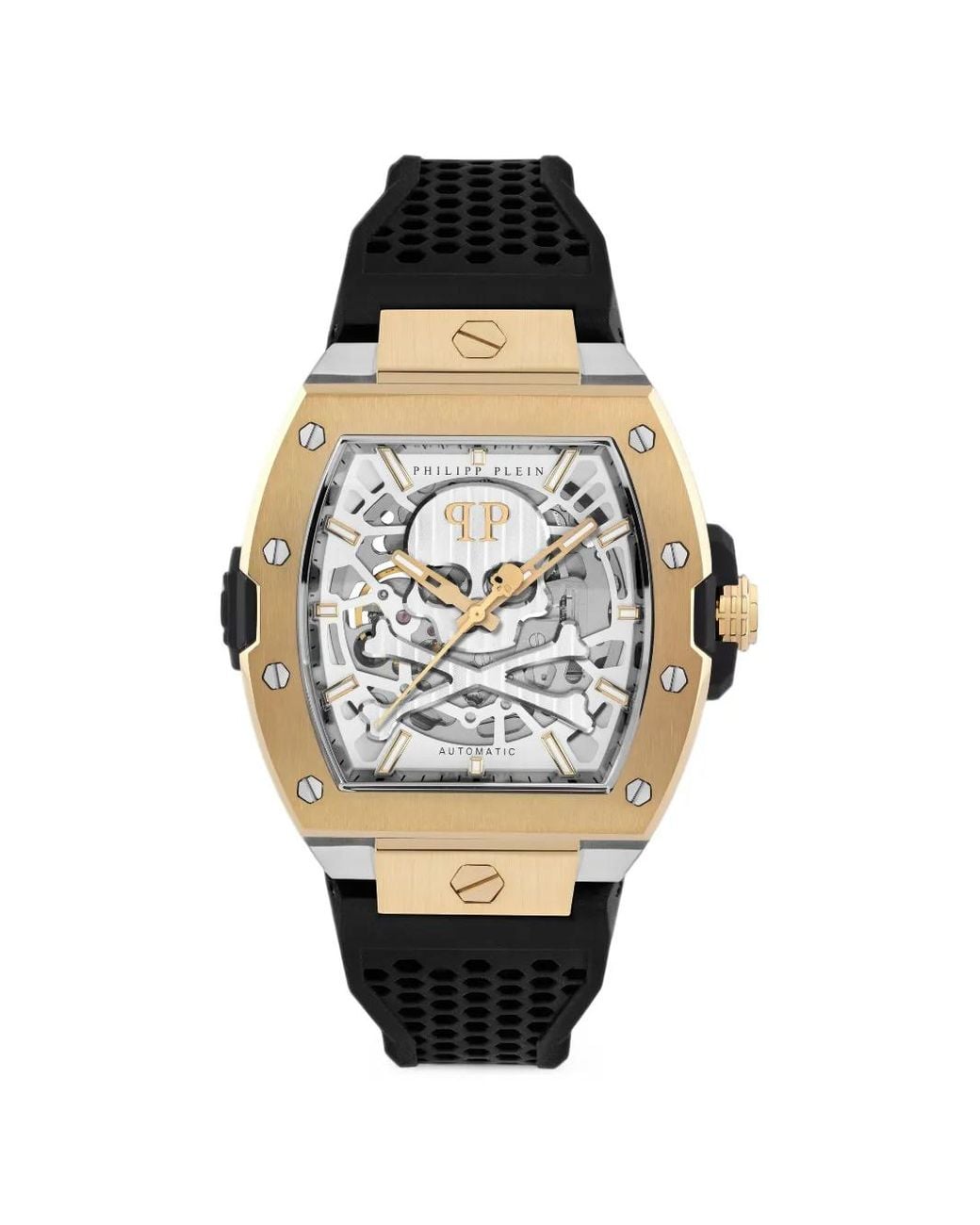 Philipp Plein Metallic Skeleton Skull 44Mm Watch for men