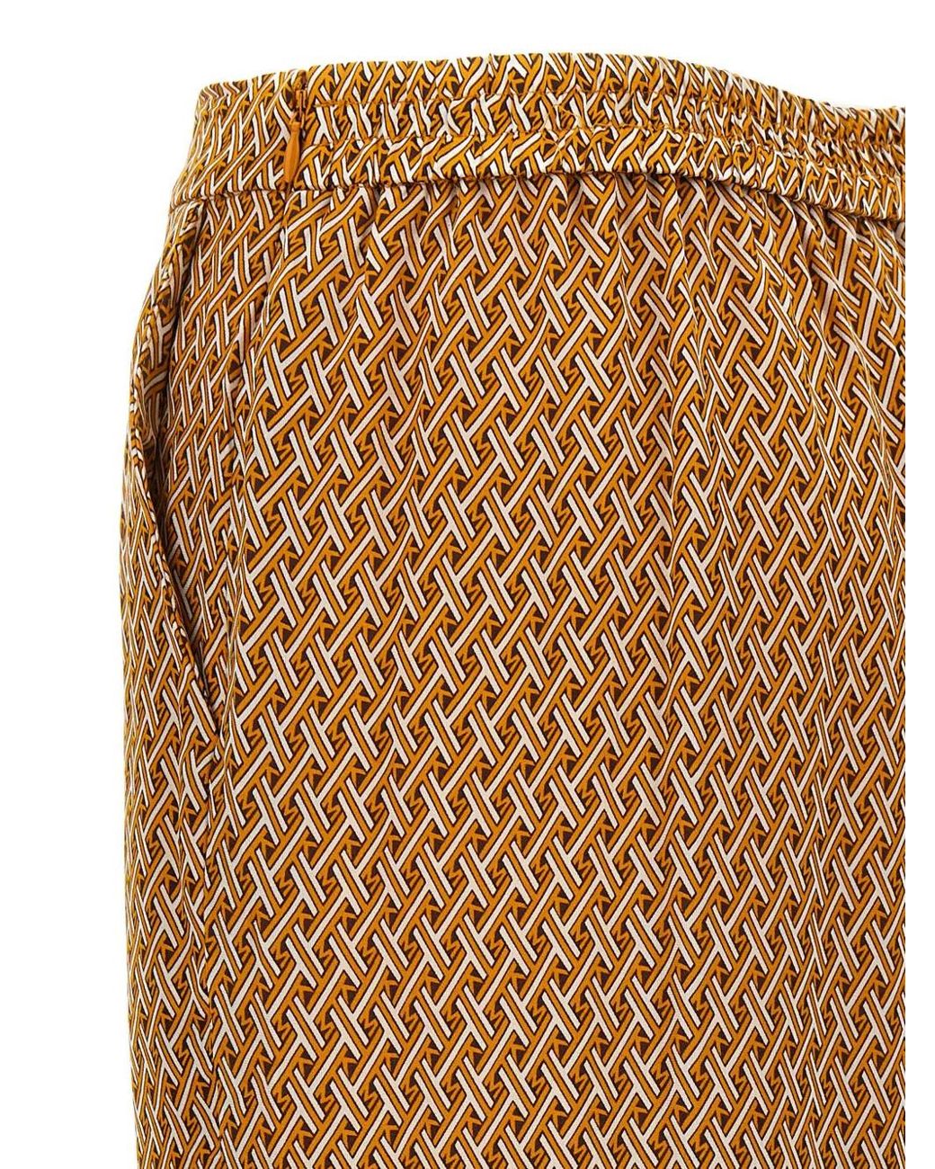 MICHAEL Michael Kors Brown Geometric-Print Palazzo Pants