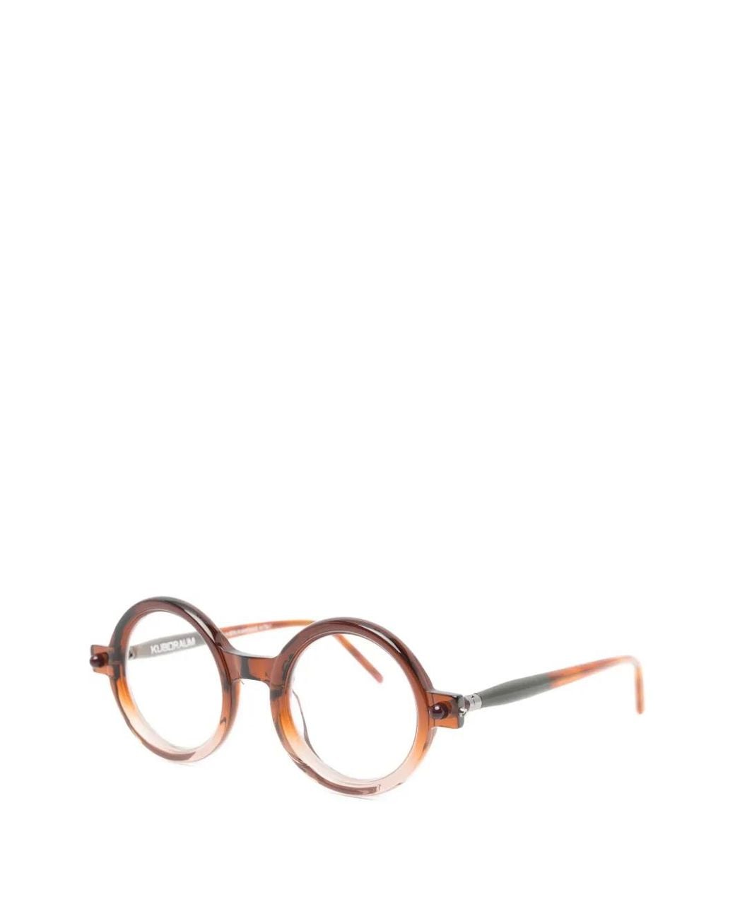 Kuboraum Brown Round-Frame Glasses