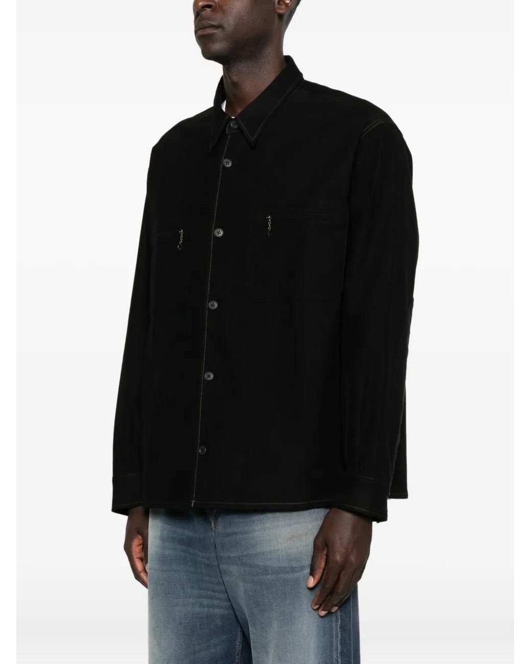 Chimala Black Point-Collar Shirt for men