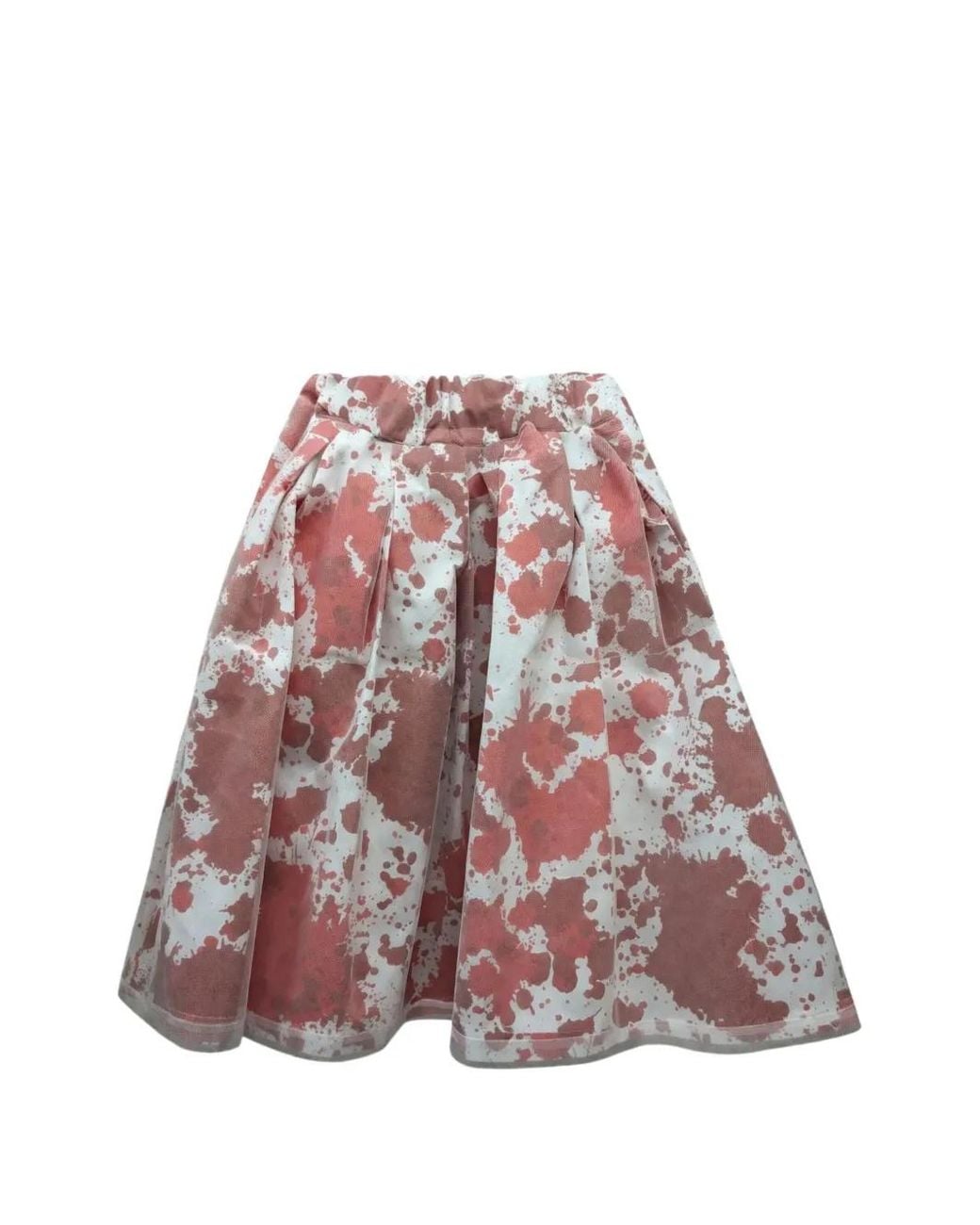 Comme des Garçons Red Paint-Splatter Skirt