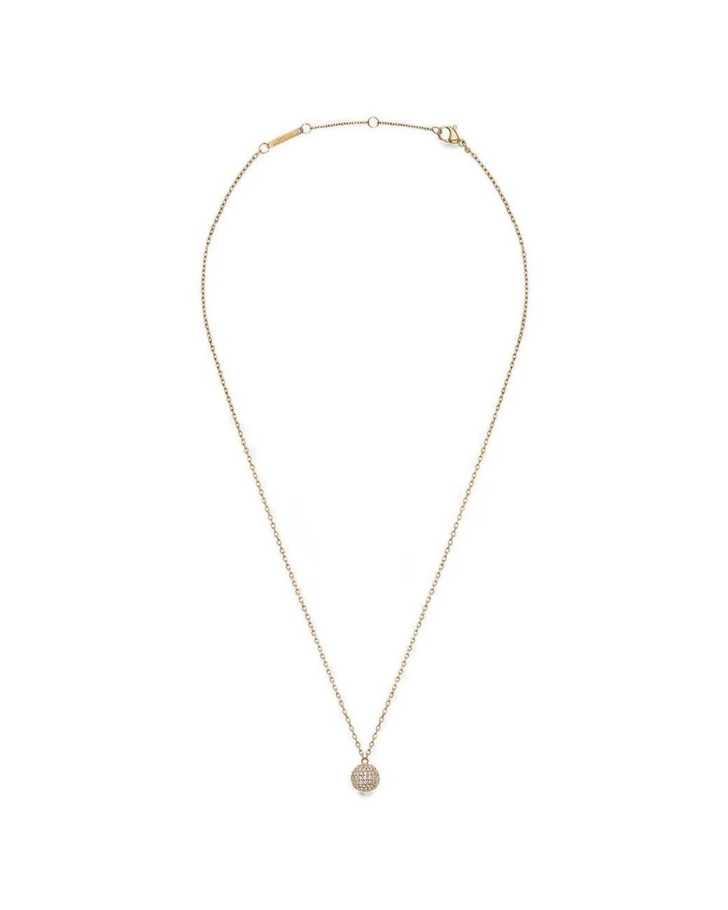 Daniel Wellington White Crystal-Embellished Pendant Necklace