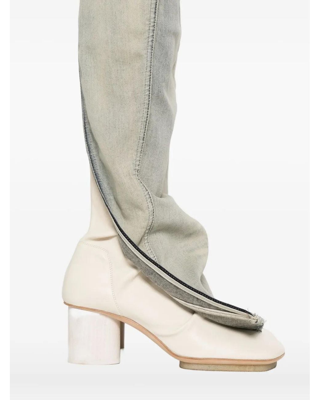Rick Owens Blue Strapless Denim Dress