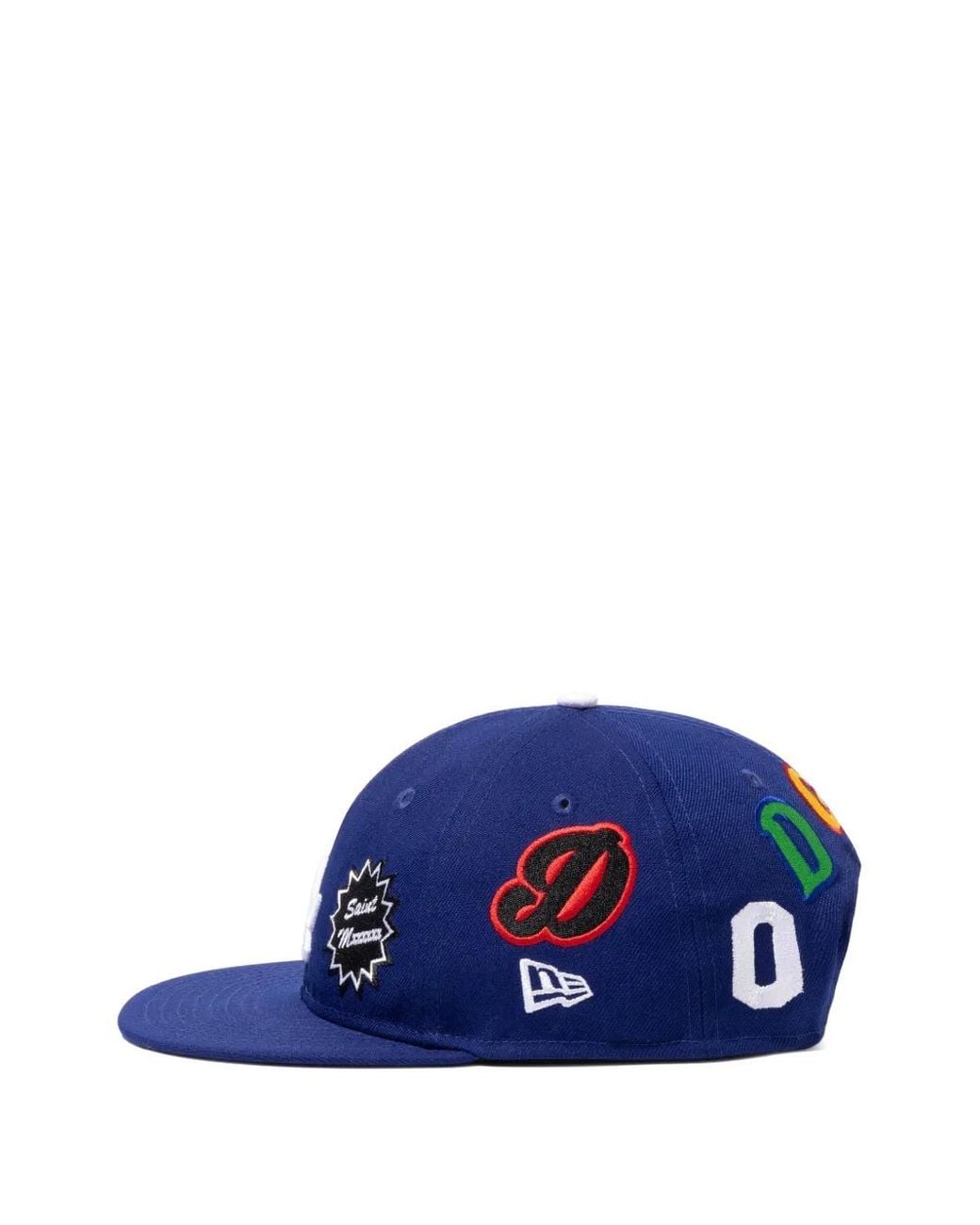SAINT Mxxxxxx Blue X Mlb X New Era Dodgers Logo-Embroidered Baseball Cap