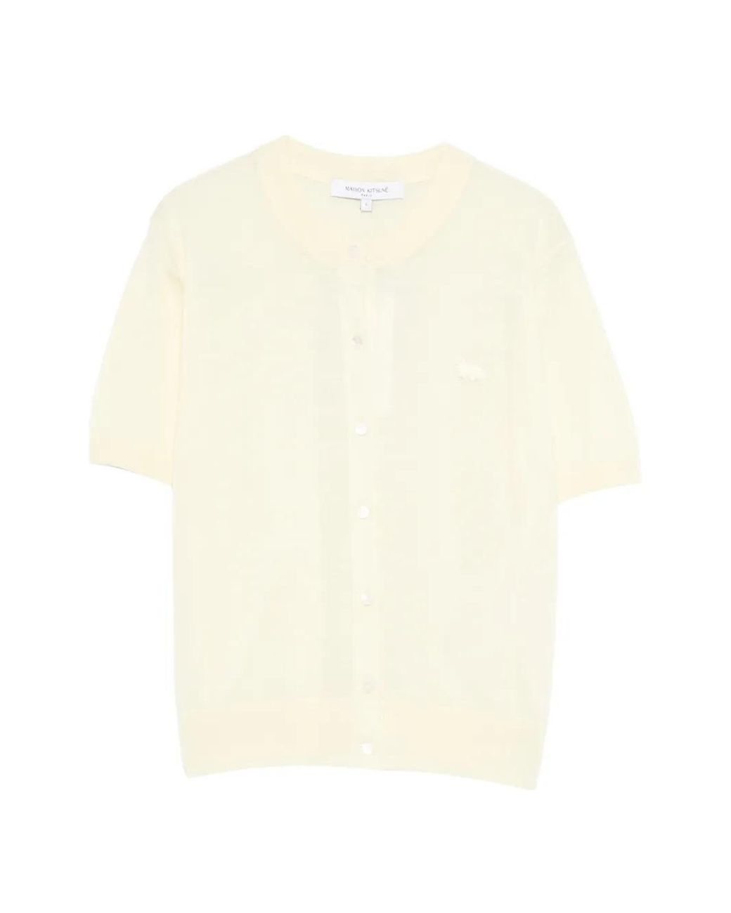 Maison Kitsuné White Logo-Patch Cardigan