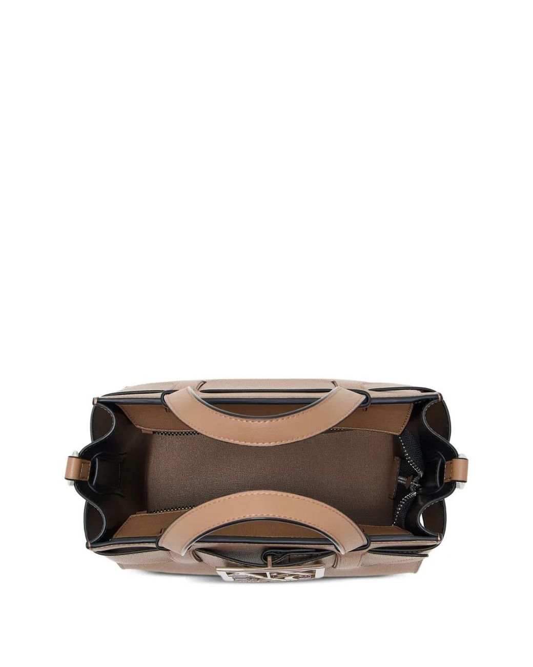 ARMANI EXCHANGE Brown Logo-Plaque Tote Bag