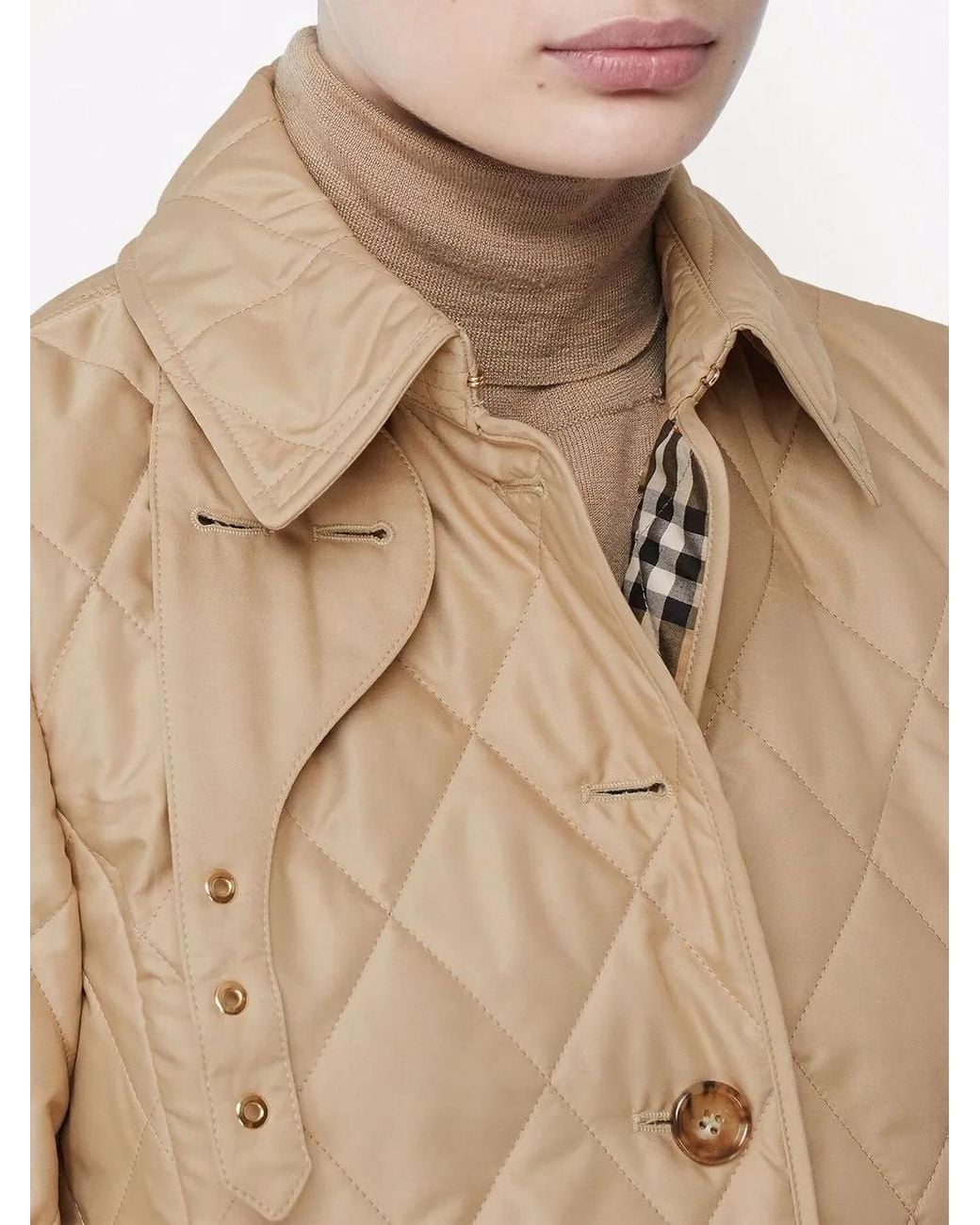 Veste À Matelassage Losanges Burberry en coloris Natural