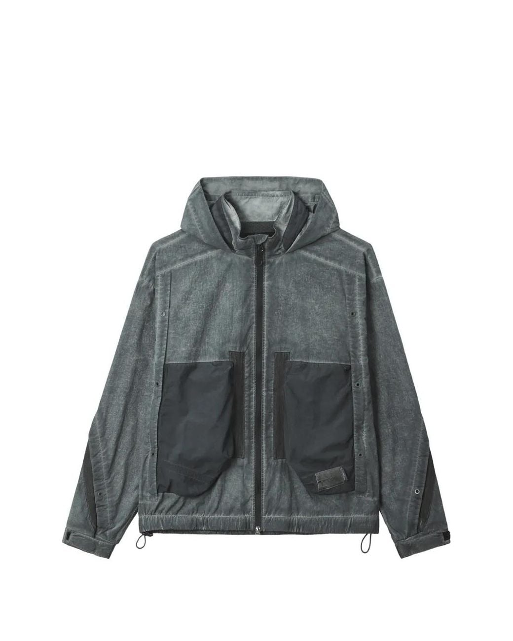 FIVE CM Gray Panelled Hooded Jacket for men