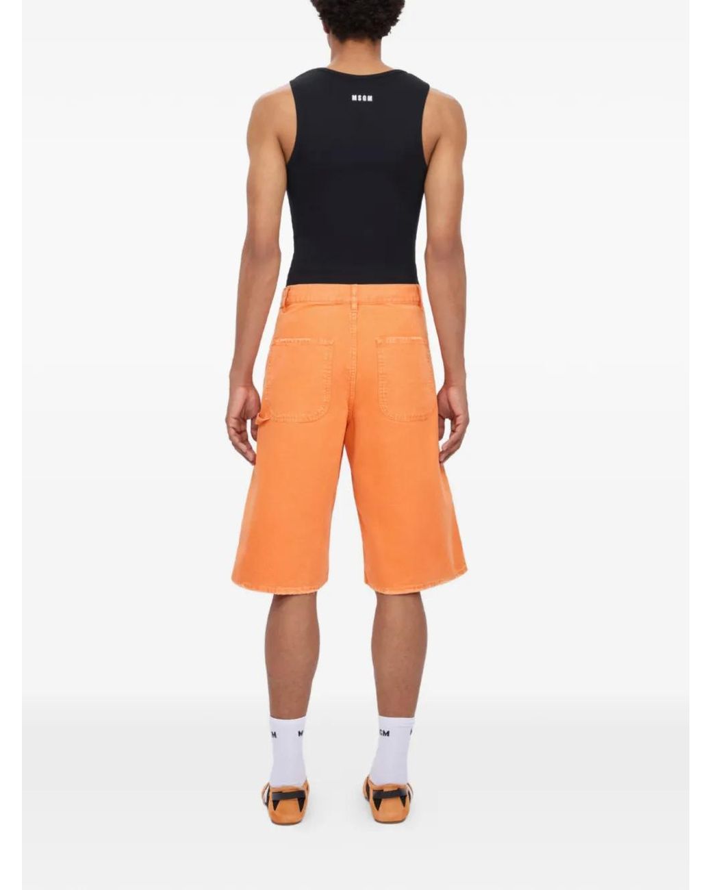 Shorts Denim di MSGM in Orange da Uomo