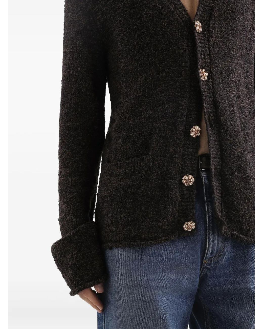Dolce & Gabbana Black Buttoned Pocket Cardigan for men