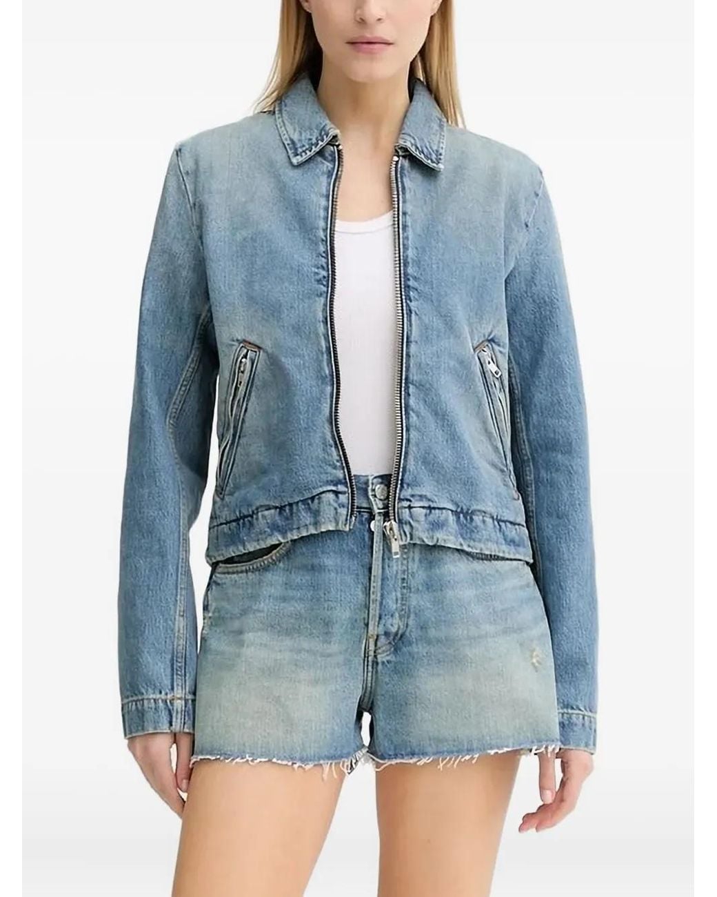 Chaqueta Vaquera Con Cremallera Won Hundred de color Blue
