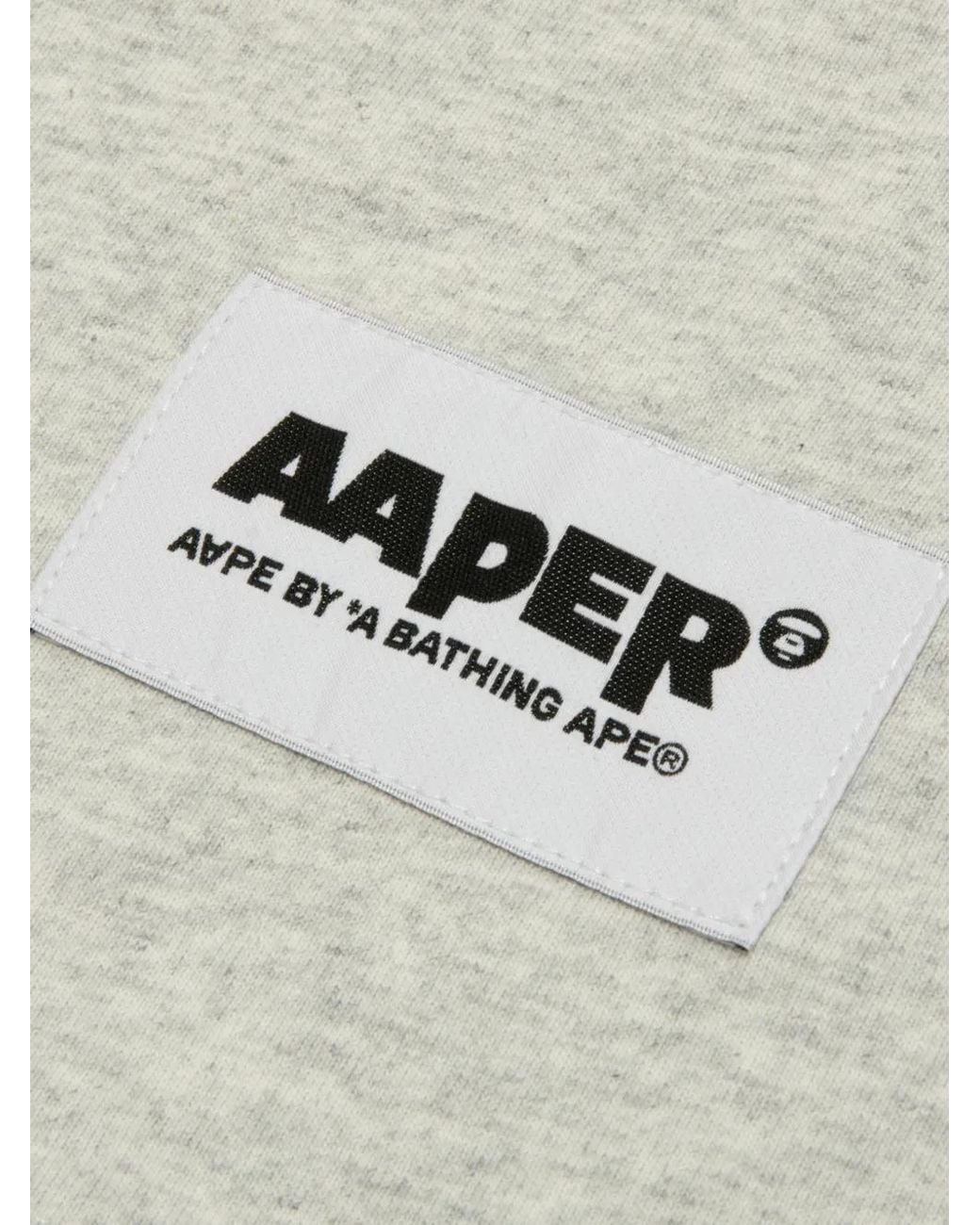 Aape By A Bathing Ape Gray Graphic T-Shirt for men