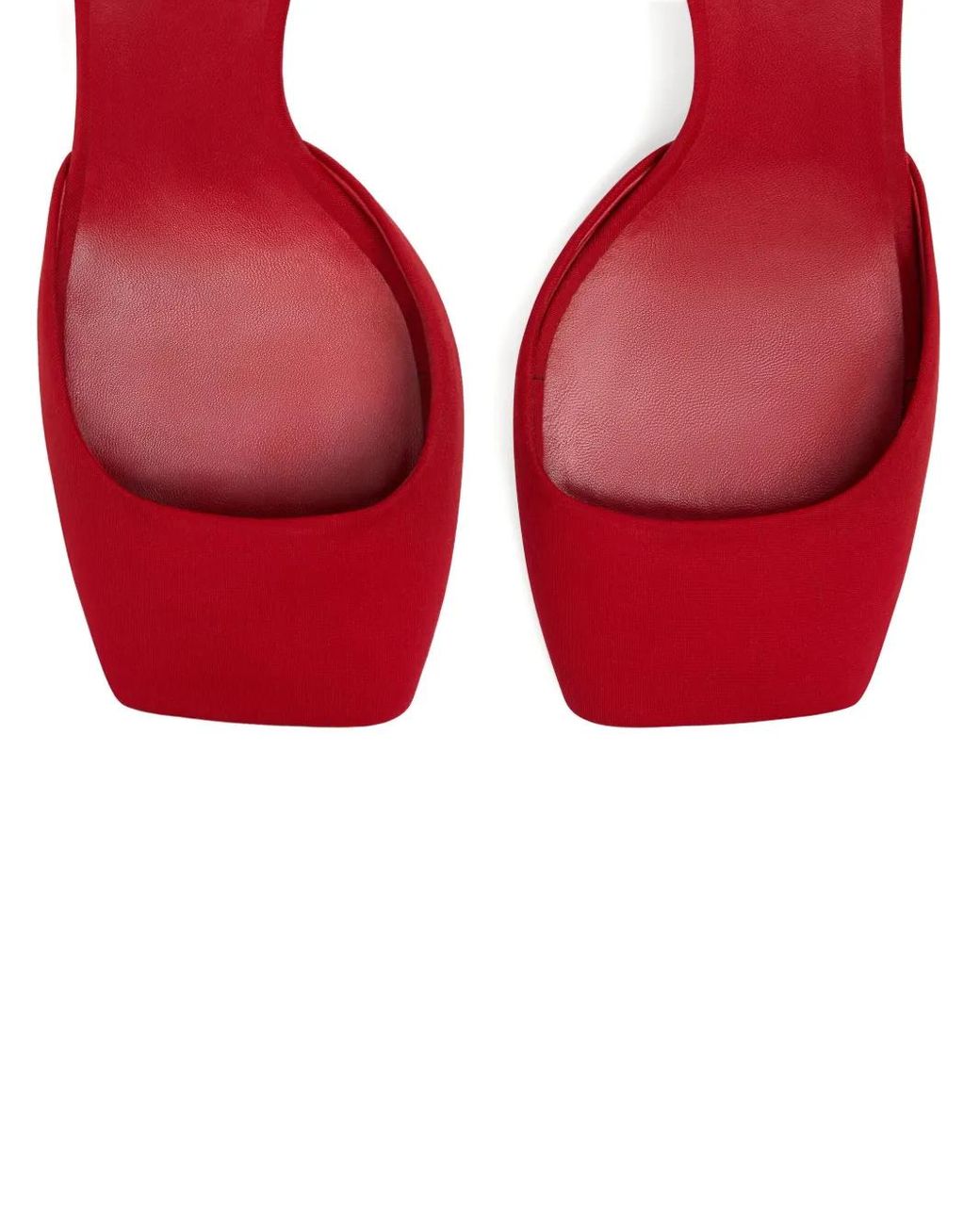 Courreges Red Courregès Peep-Toe Ankle-Strap Pumps