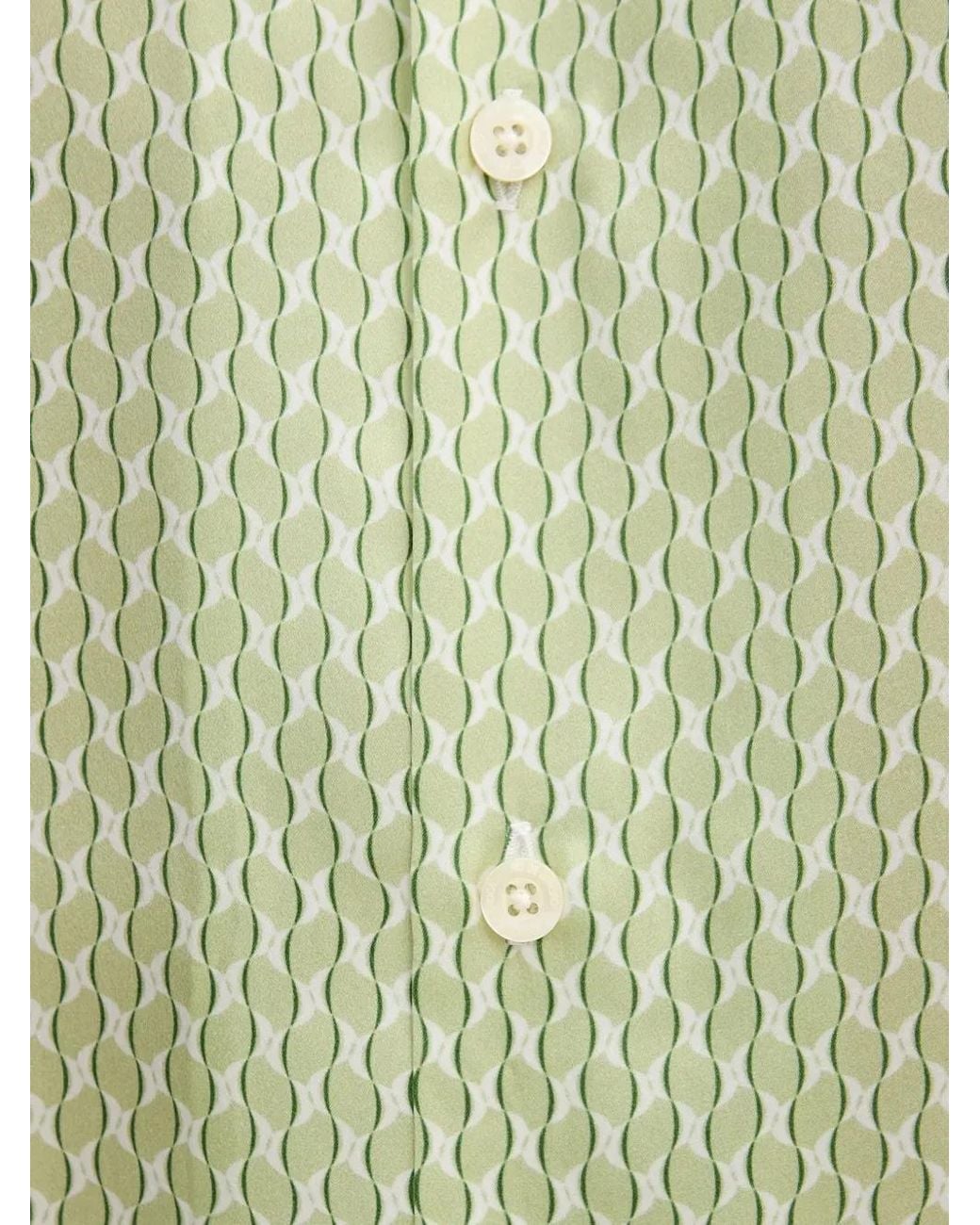 Frescobol Carioca Green Buttoned Pattern Shirt for men