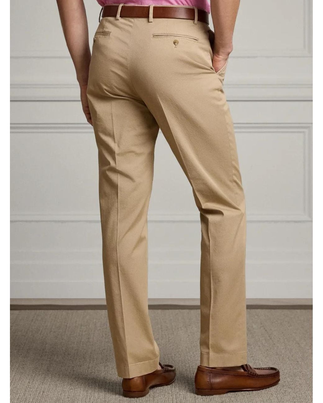 Ralph Lauren Natural Stretch-Design Tailored Chino Trousers for men