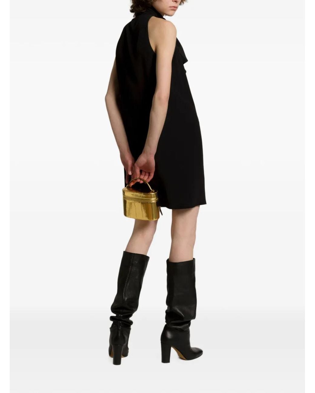 Alberta Ferretti Black Bottes En Cuir