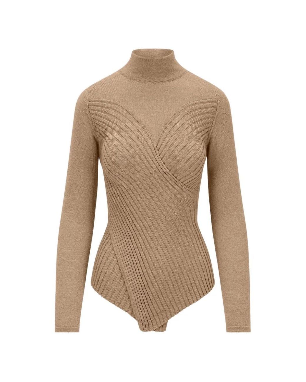 Violante Nessi Natural Roy Ribbed Turtleneck Sweater