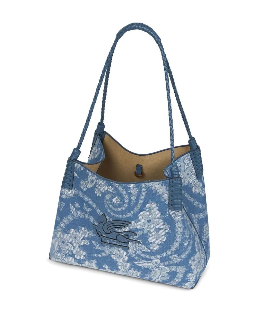 Etro Blue Small Libra Tote Bag