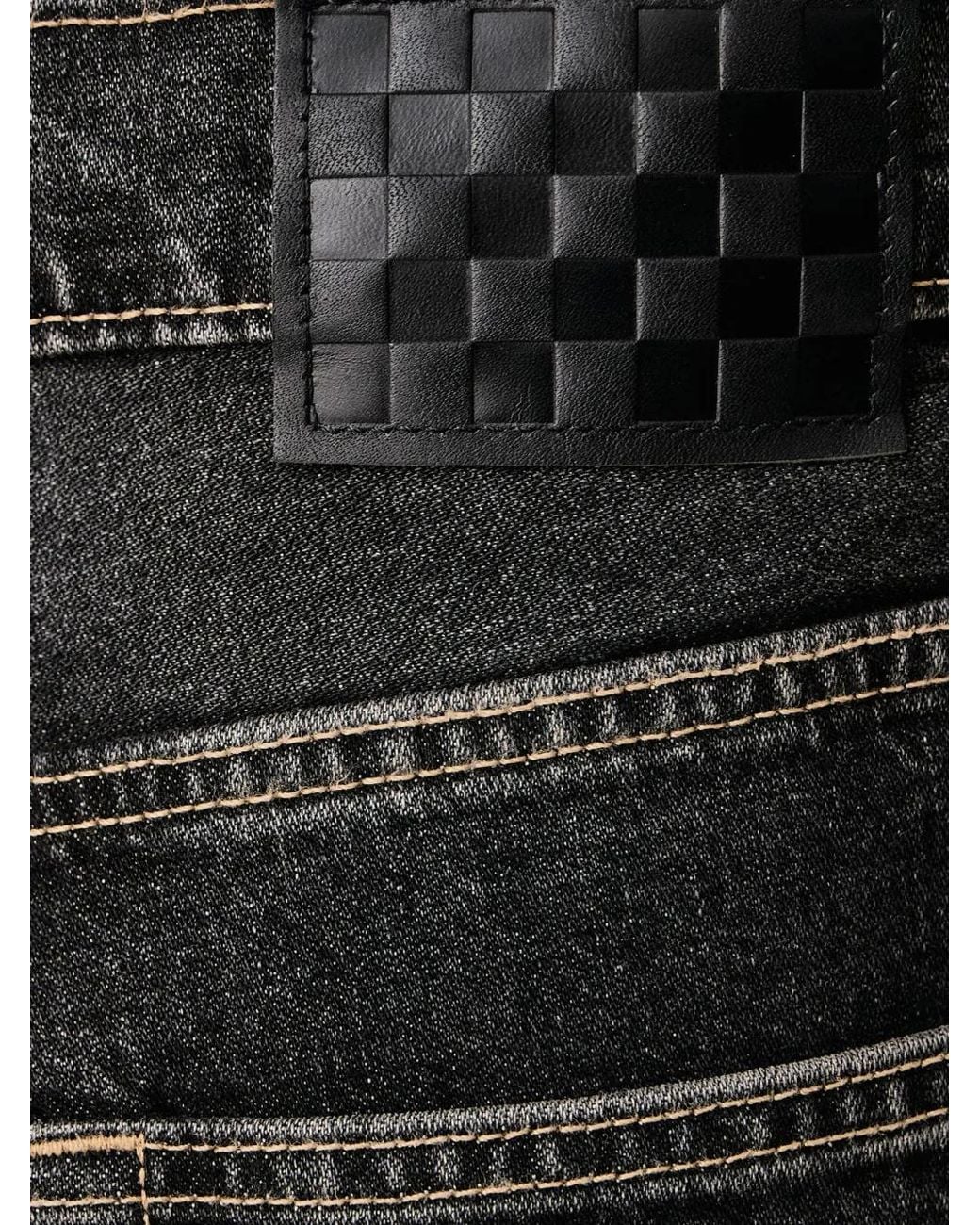 Vans Black Check-5 Logo-Patch Straight-Leg Jeans for men