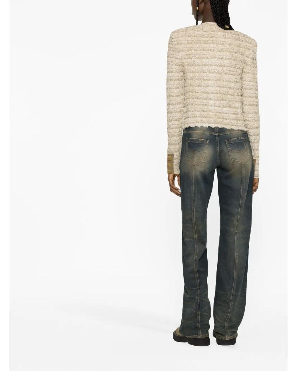 Balmain Tweed Jack in het Natural