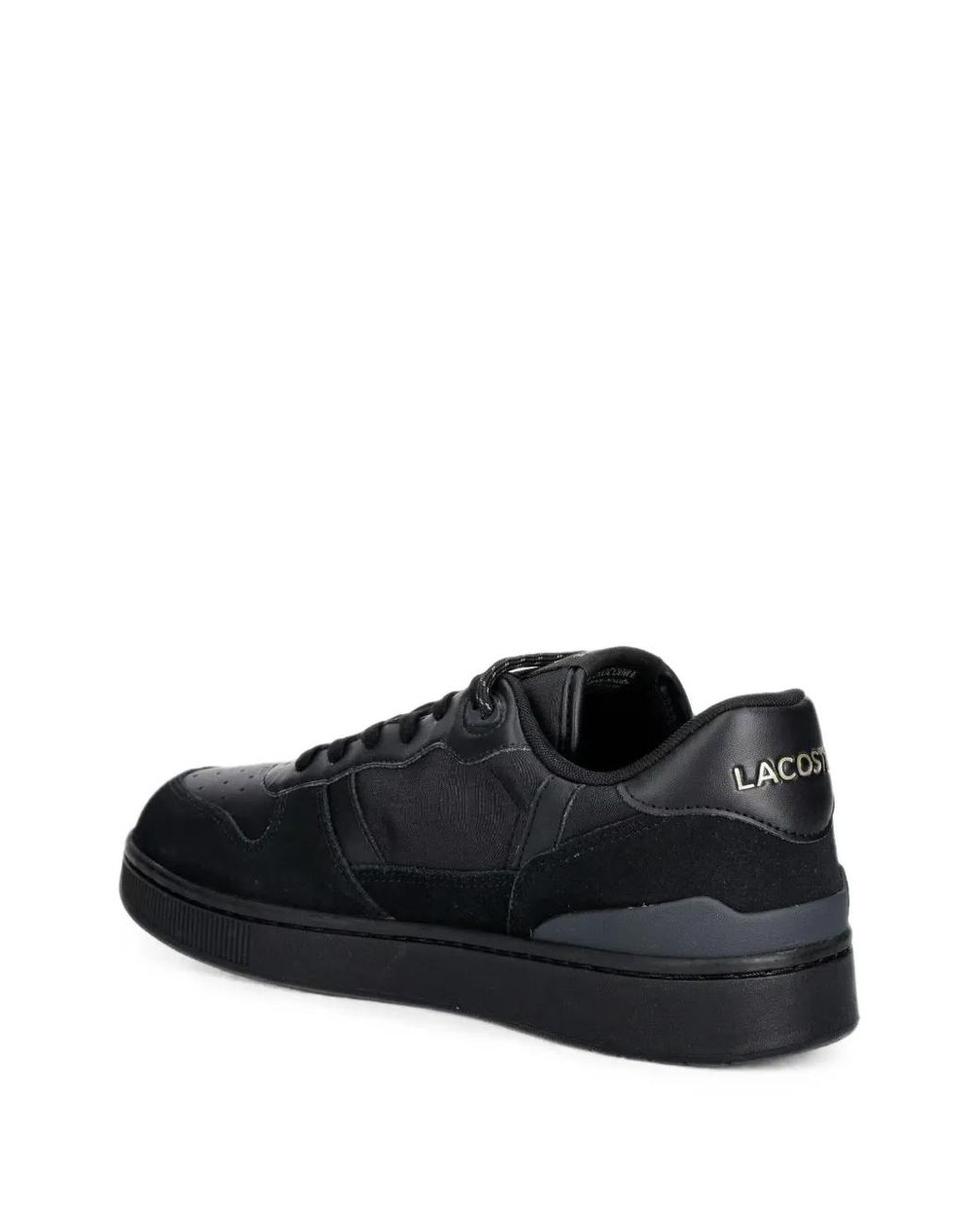 Lacoste Black Logo-Plaque Panelled Sneakers for men