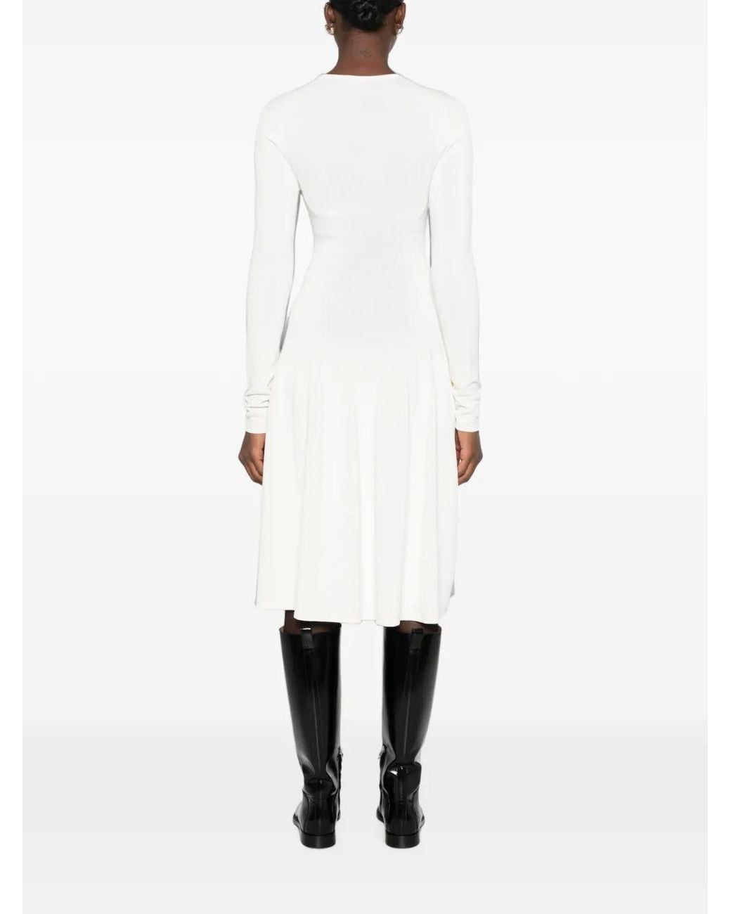 Totême White Sculpted Knit Dress