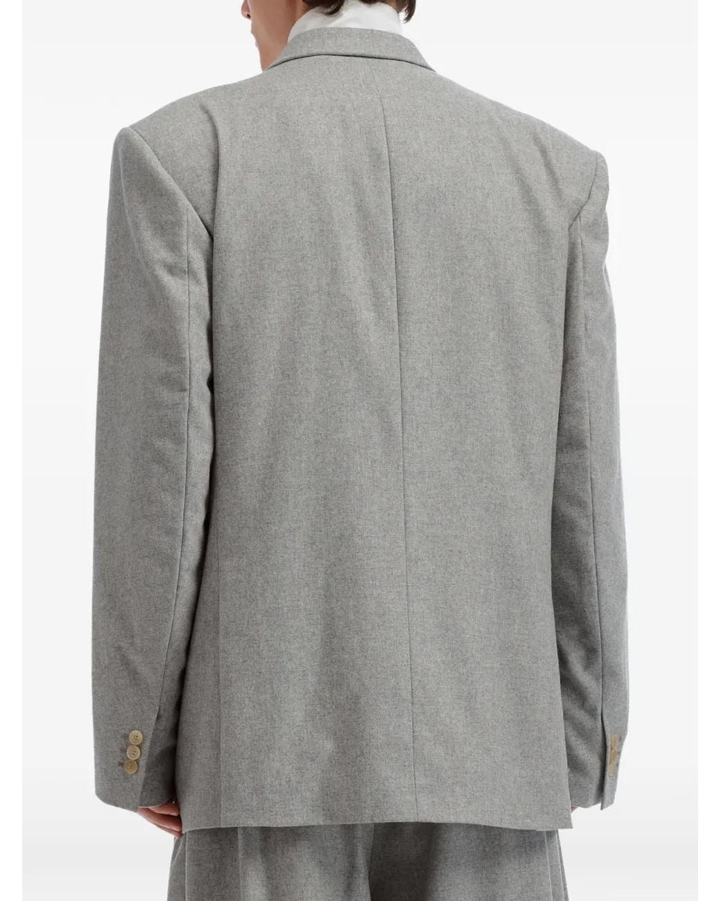 Hed Mayner Gray Double-Breasted Jacket for men
