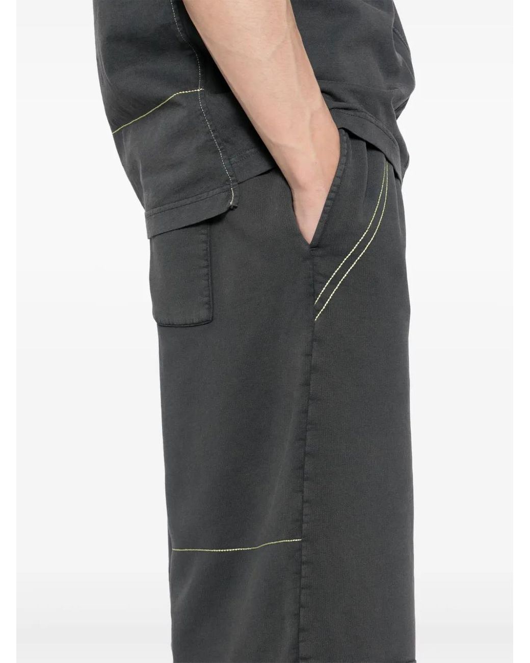 A_COLD_WALL* Gray Logo-Print Shorts for men