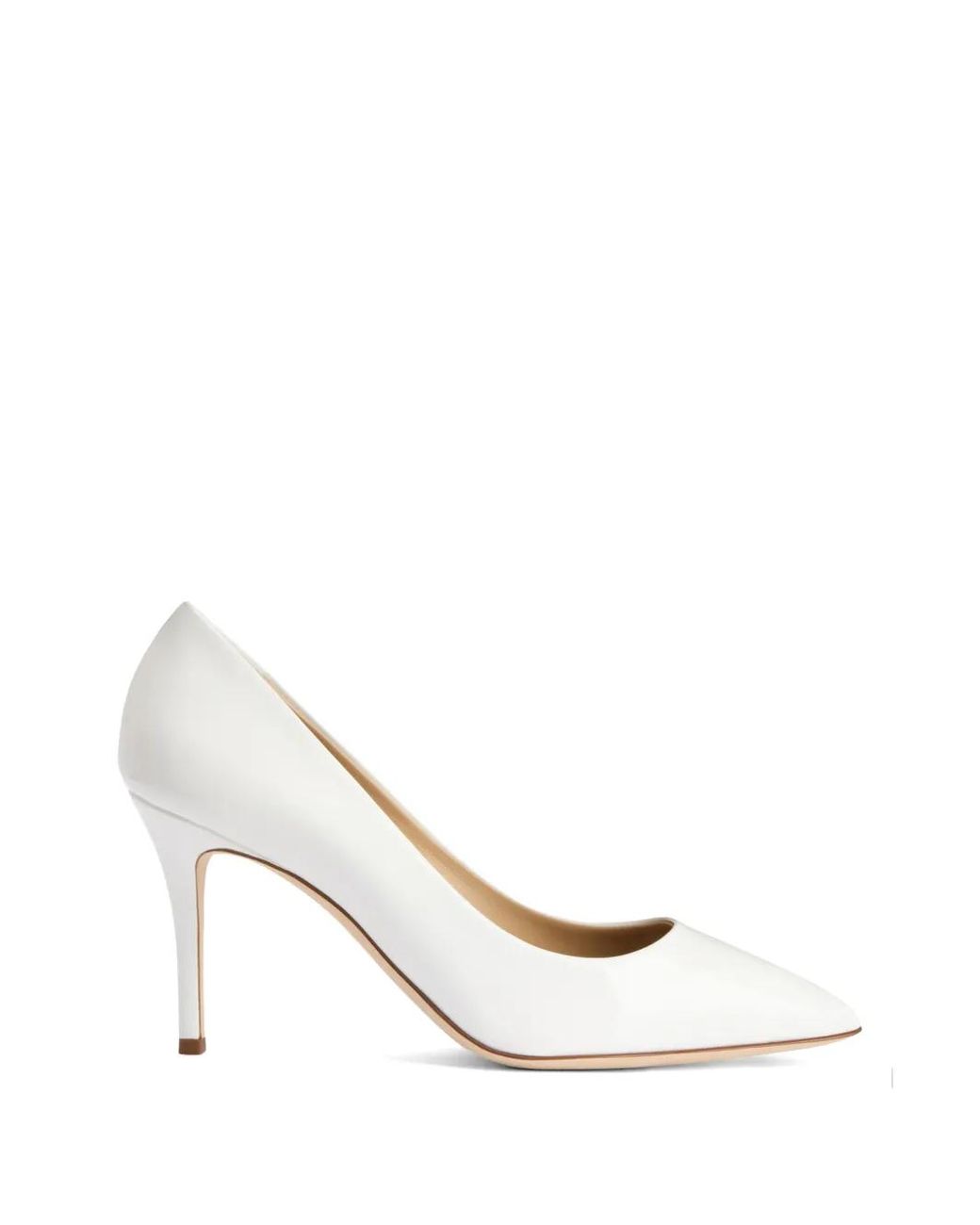 Giuseppe Zanotti White Lucrezia Leather Pumps
