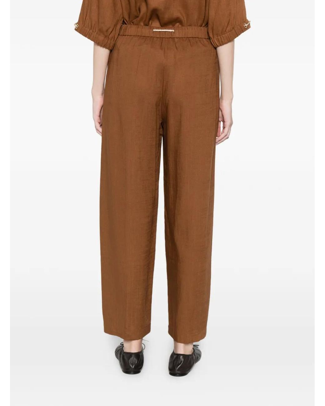 Herno Brown Drawstring Trousers
