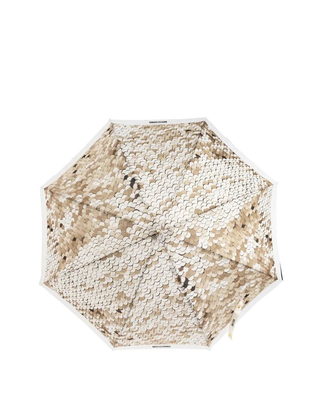 Moschino Natural Sequin-Print Umbrella