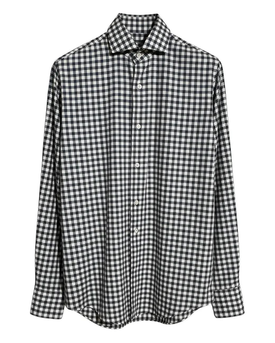 Xacus Black Gingham Shirt for men
