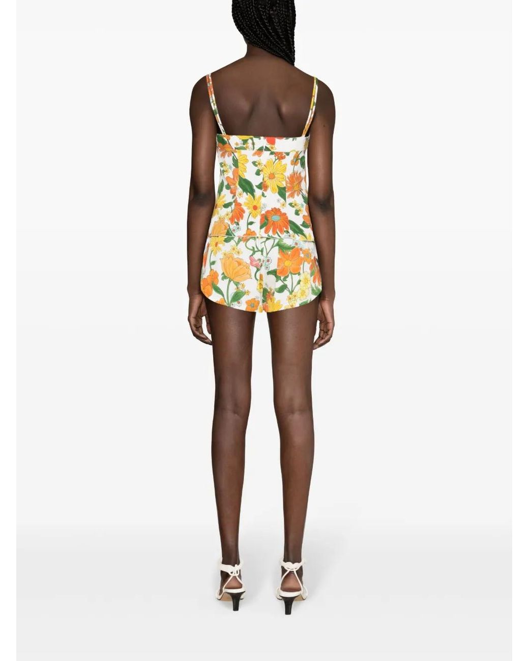 Stella McCartney Gray Short De Sport À Fleurs