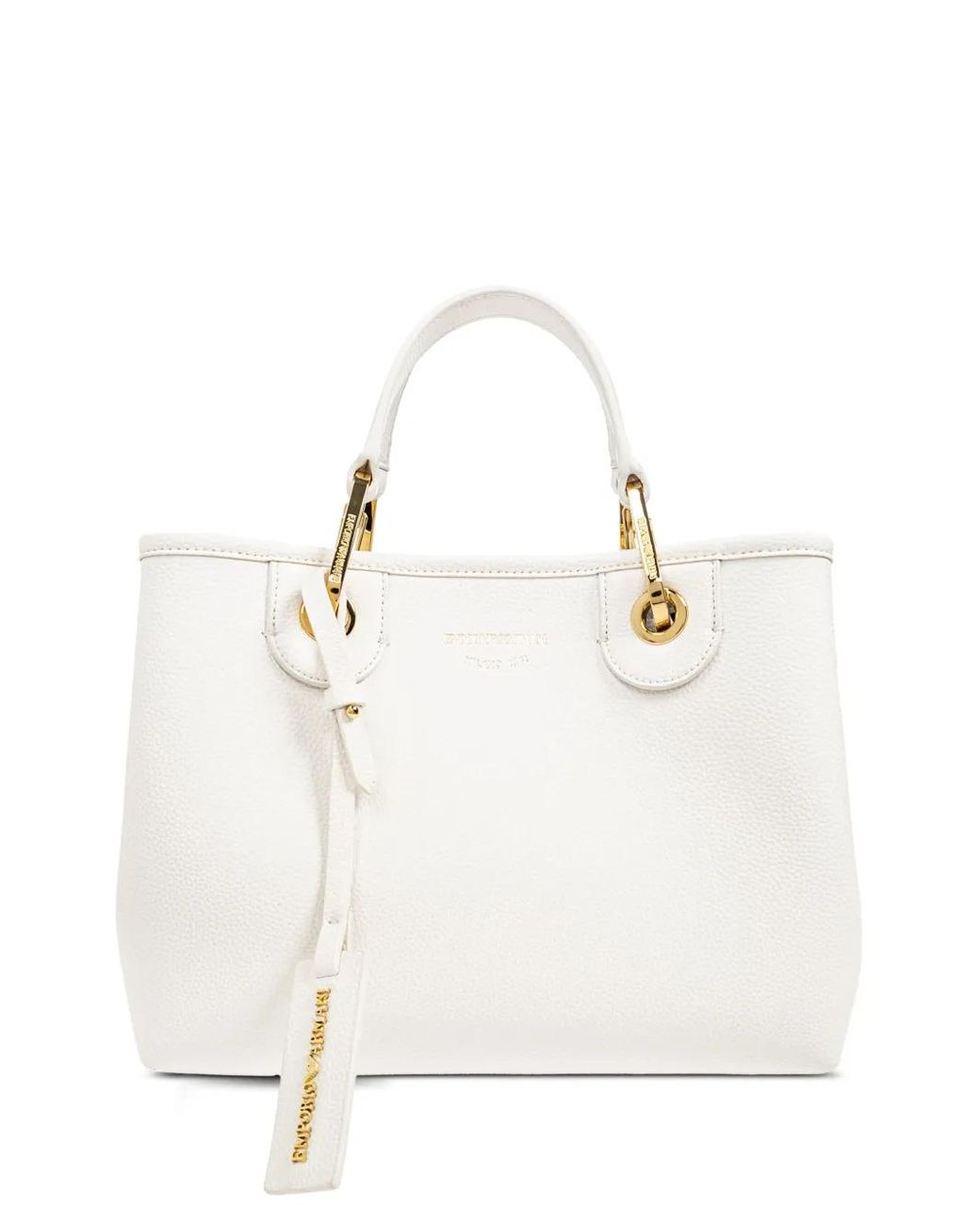 Emporio Armani White Myea Small Shopping Bag