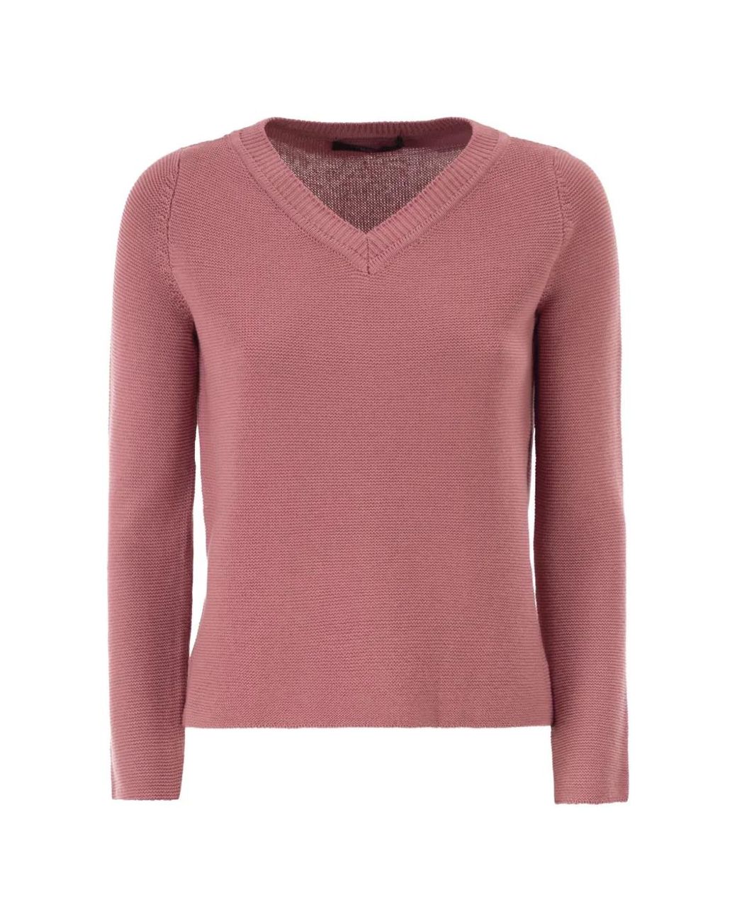 Weekend by Maxmara Pink Wkdago V-Neck Cotton Sweater