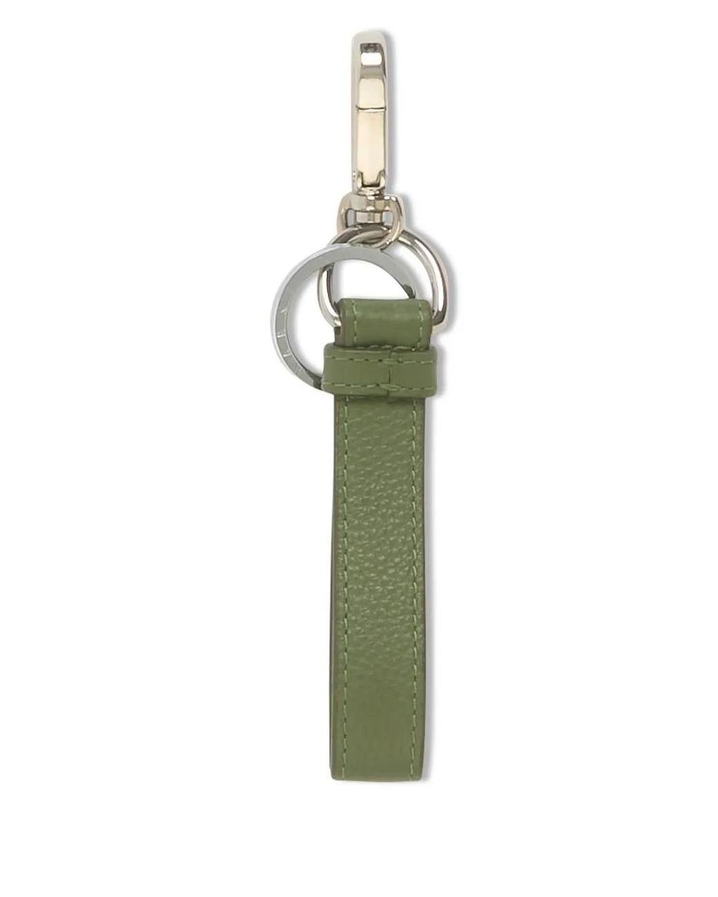 Marni Green Leather Keyring With Mending-Embroidery for men