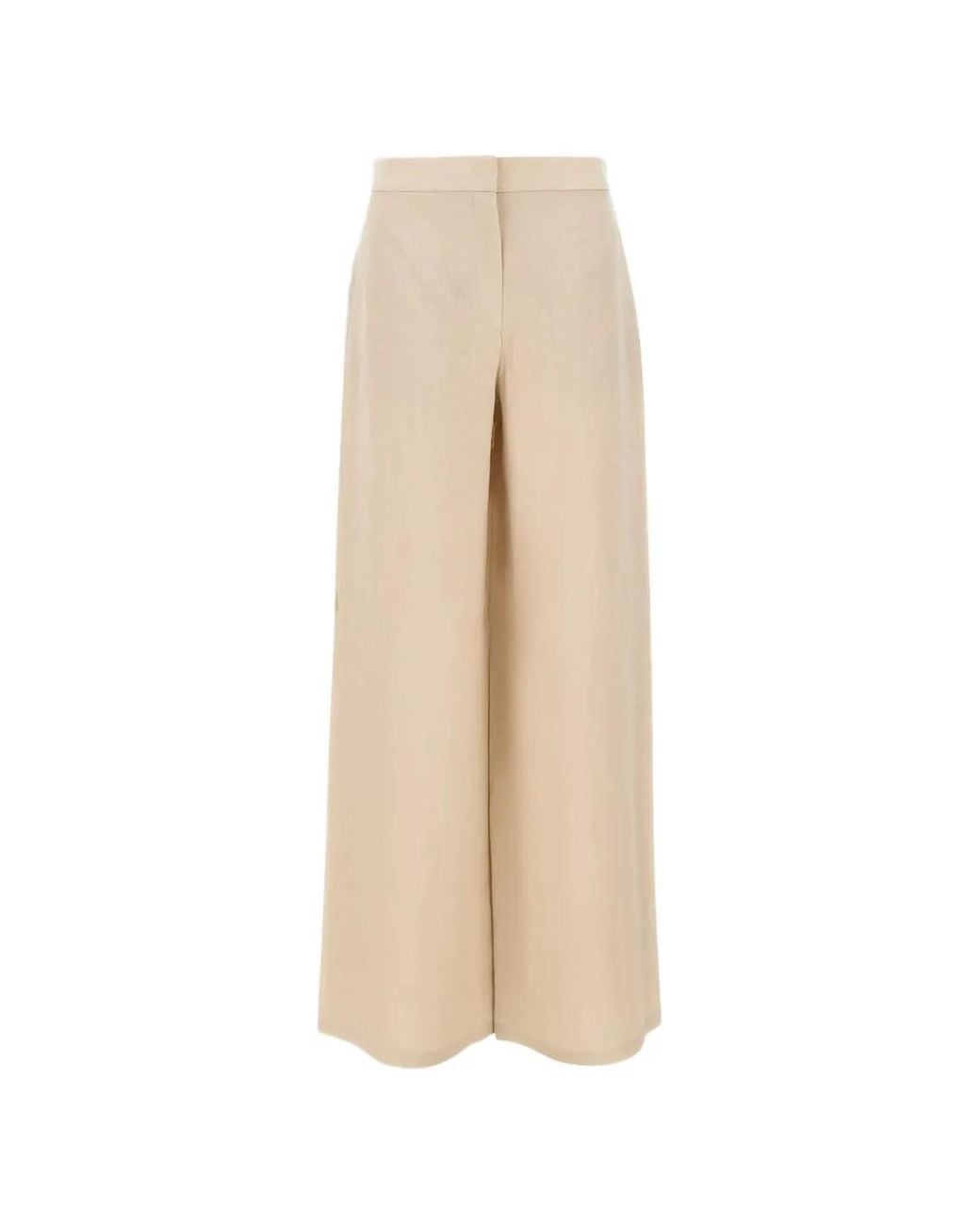 Max Mara Natural Tapioca Palazzo Trousers